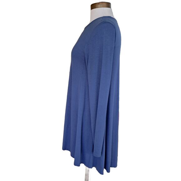 Eileen Fisher Blue Long Sleeve Swingy Tunic Top Size Small - Picture 3 of 7